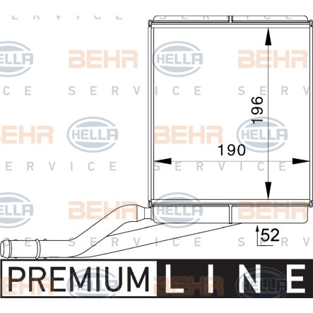 Слика на Ладник за парно HELLA BEHR  SERVICE  PREMIUM LINE 8FH 351 333-011 за Ford Focus Saloon (dfw) 2.0 16V - 131 коњи бензин