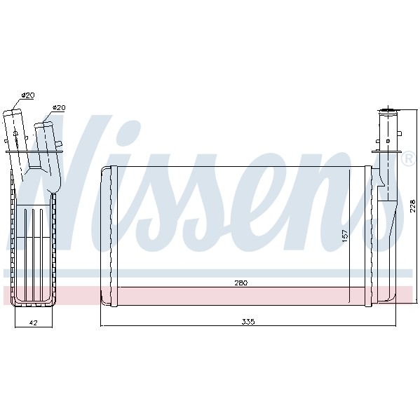 Слика на Ладник за парно NISSENS 70016 за Lancia Kappa SW (838b) 3.0 24V (838BD11A) - 204 коњи бензин