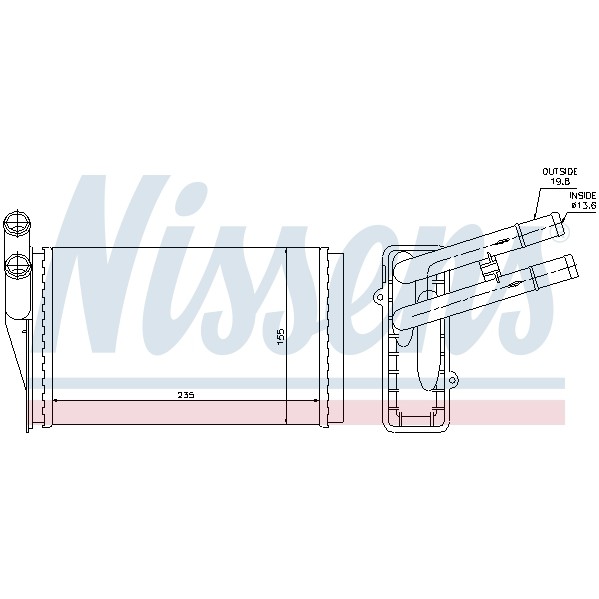 Слика на Ладник за парно NISSENS 70224 за Audi A4 Avant (8D5, B5) 2.4 - 165 коњи бензин