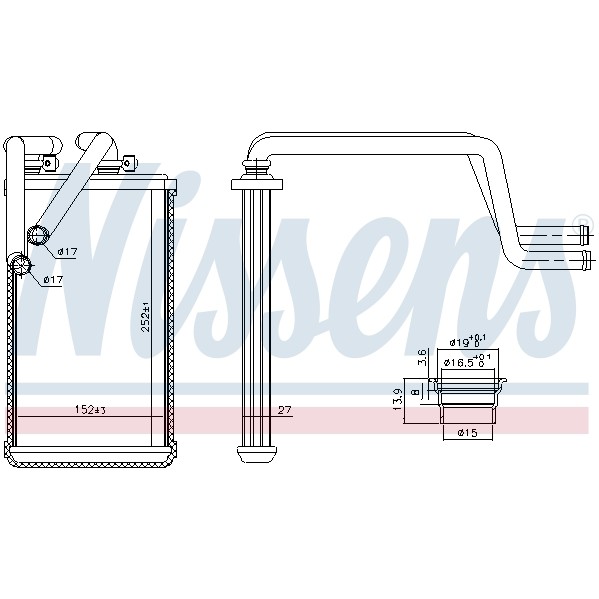 Слика на Ладник за парно NISSENS 707074 за Mitsubishi Lancer Ex Saloon (CY-ZA) 1.8 - 143 коњи бензин