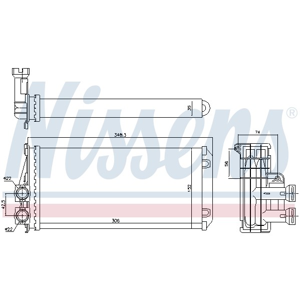 Слика на Ладник за парно NISSENS 707083 за Peugeot 5008 1.2 - 131 коњи бензин