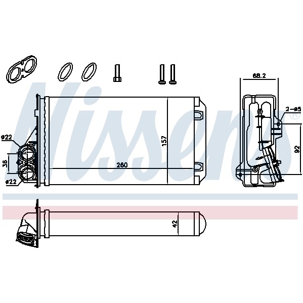 Слика на Ладник за парно NISSENS 707184 за Opel Vivaro Platform (E7) 1.9 DTI - 101 коњи дизел