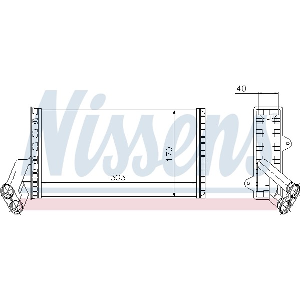 Слика на Ладник за парно NISSENS 71149 за Citroen Dispatch U6U 1.9 D - 69 коњи дизел