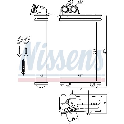 Слика на Ладник за парно NISSENS 71152