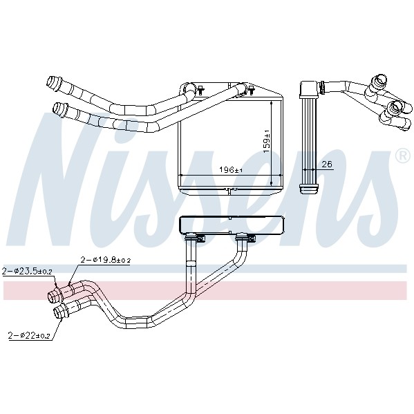 Слика на Ладник за парно NISSENS 71163 за Opel Corsa D 1.6 Turbo - 150 коњи бензин