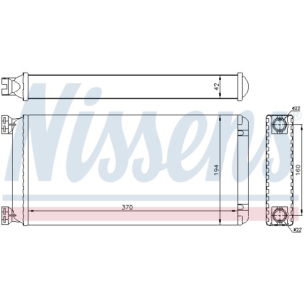 Слика на Ладник за парно NISSENS 71302 за камион DAF CF 65 FA 65.250 - 250 коњи дизел