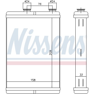 Слика на Ладник за парно NISSENS 71451 за Fiat Doblo Cargo 223 1.2 16V - 80 коњи бензин