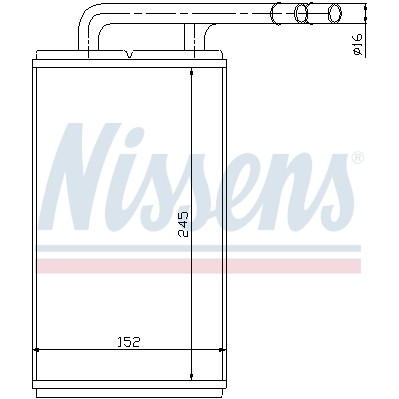 Слика на Ладник за парно NISSENS 71740 за Ford Transit VAN (E) 1994 2.0 (EAL, EAS) - 114 коњи бензин