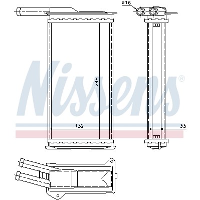 Слика на Ладник за парно NISSENS 71751 за Ford Escort MK 4 Estate (awf,avf) 1.4 - 73 коњи бензин