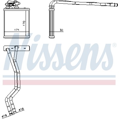 Слика на Ладник за парно NISSENS 71771 за Ford Fiesta 6 1.4 TDCi - 70 коњи дизел