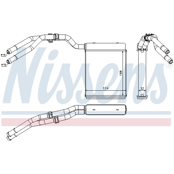 Слика на Ладник за парно NISSENS 71773 за Ford Galaxy 2.0 Flexifuel - 145 коњи Бензин/Етанол