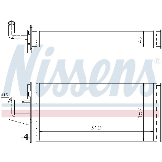 Слика на Ладник за парно NISSENS 71807 за камион Iveco Daily 1 Box 59-12 V (13154404, 13154411, 13154412, 13154417, 13154424, 1 - 116 коњи дизел