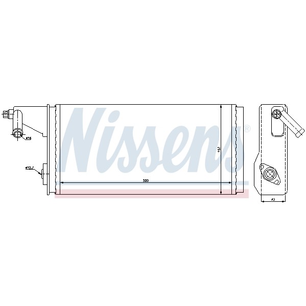 Слика на Ладник за парно NISSENS 71808 за камион Iveco Daily 1 Box 30-8 (12914111, 12914112, 12914117, 12914131, 12914137, 1291 - 75 коњи дизел