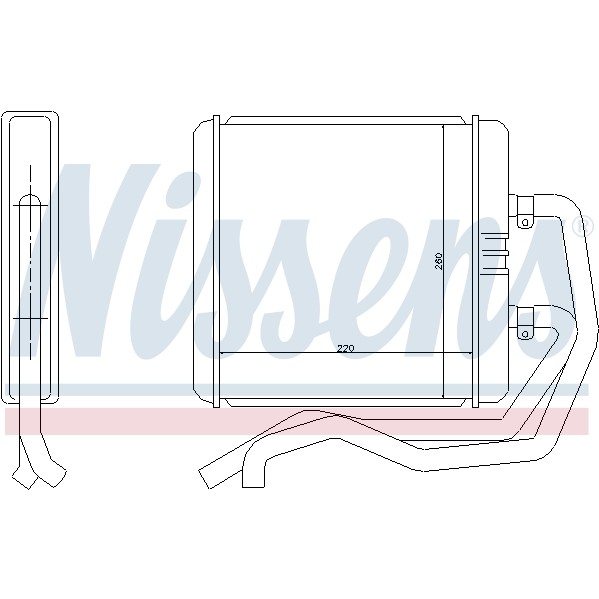 Слика на Ладник за парно NISSENS 71811 за камион Iveco Daily 2 Bus Box 29 L 12 V (ALKA41A2, ALLA52A2, ALKA42A2) - 116 коњи дизел