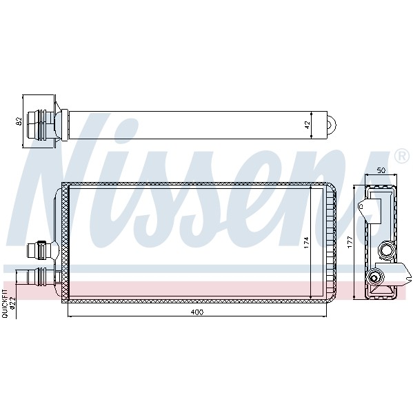 Слика на Ладник за парно NISSENS 71815 за камион Iveco Stralis AD 260S33, AT 260S33 - 330 коњи дизел