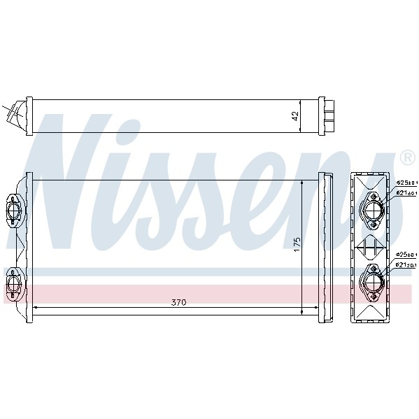 Слика на Ладник за парно NISSENS 71925 за камион MAN F 2000 26.463 FNLC, FNLLC, FNLLRC, FNLLW, FNLRC, FNLLRC, FVLC - 54 коњи бензин