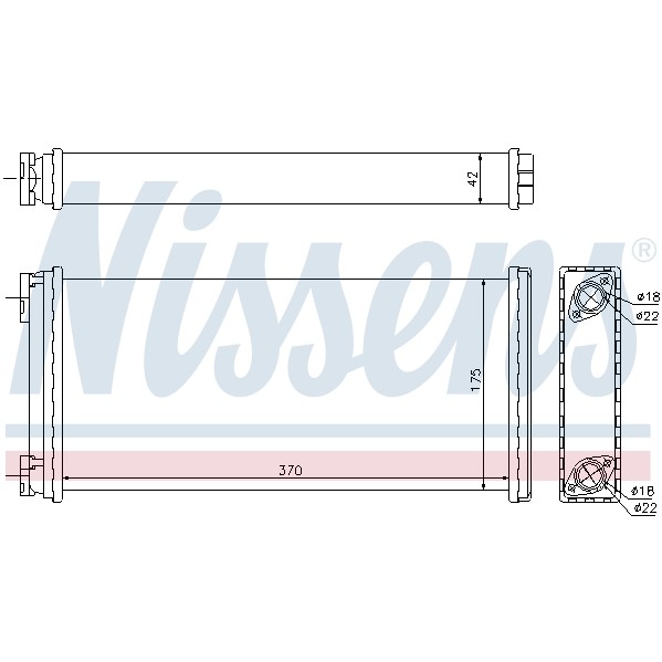 Слика на Ладник за парно NISSENS 71927 за камион MAN F 90 19.502 FS,19.502 FLS,19.502 FLLS - 500 коњи дизел