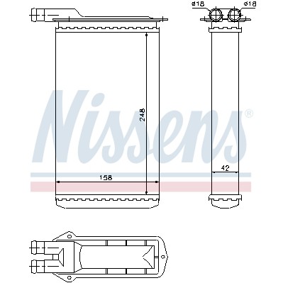 Слика на Ладник за парно NISSENS 71942 за Lada Cevaro (2108, 2109) 1300 - 68 коњи бензин