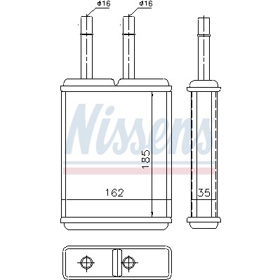 Слика на Ладник за парно NISSENS 71957 за Mazda Xedos 6 (CA) 2.0 V6 - 144 коњи бензин