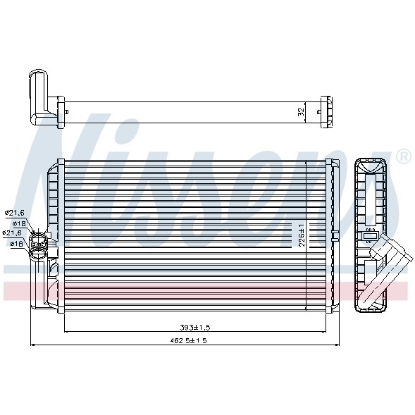 Слика на Ладник за парно NISSENS 72034 за камион Mercedes Actros 1996 2640, 2640 L - 394 коњи дизел