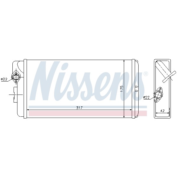 Слика на Ладник за парно NISSENS 72035