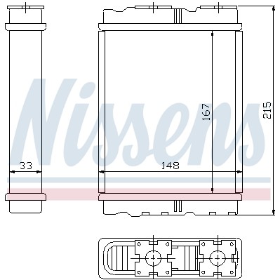 Слика на Ладник за парно NISSENS 72050 за Mitsubishi Space Wagon (N3,N4 W) 2.0 4WD (N43W) - 133 коњи бензин