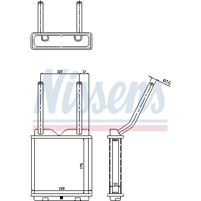 Слика на Ладник за парно NISSENS 726531 за Opel Astra F 1.6 i - 75 коњи бензин