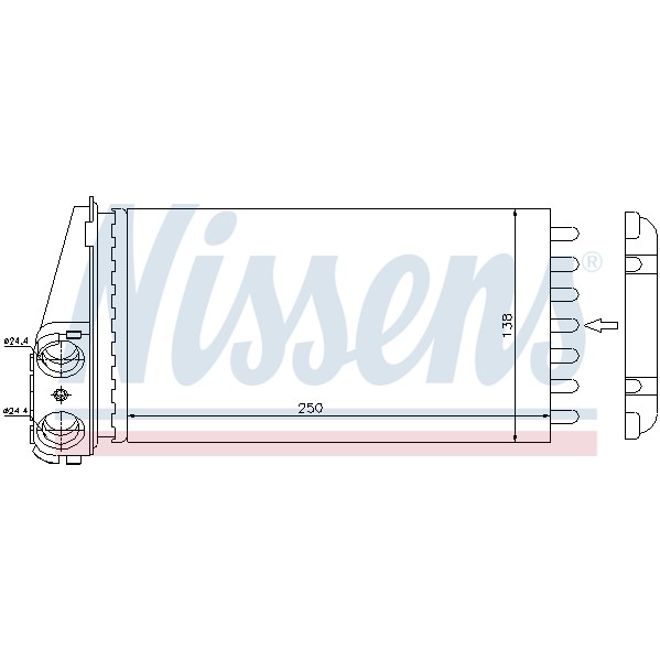 Слика на Ладник за парно NISSENS 72945 за Peugeot 307 Estate (3E) 1.4 - 75 коњи бензин