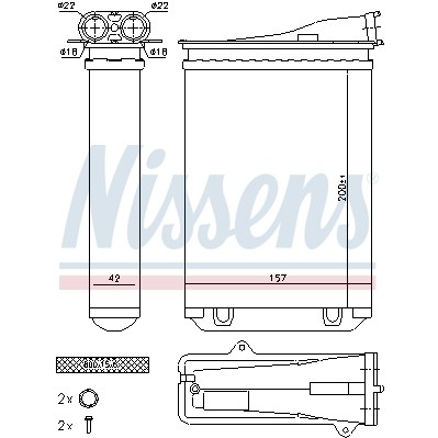 Слика на Ладник за парно NISSENS 72954 за Peugeot 208 1.6 BlueHDi 120 - 120 коњи дизел