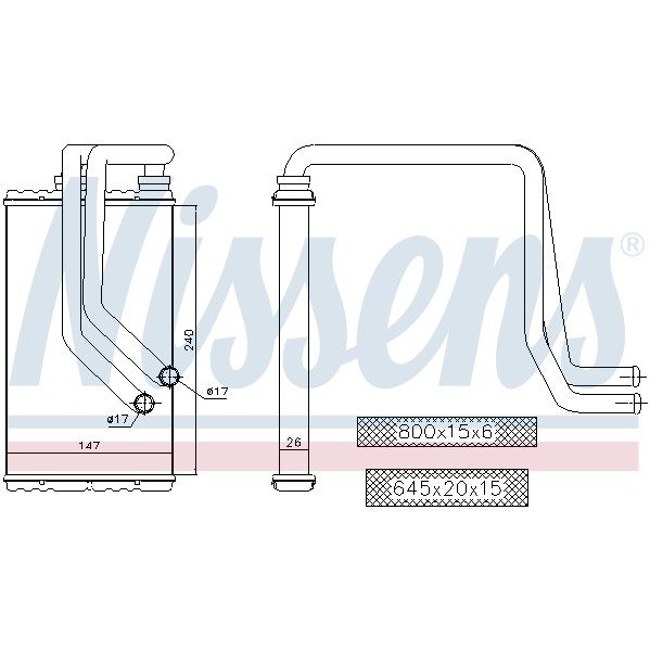 Слика на Ладник за парно NISSENS 72956 за Mitsubishi Outlander (CW) 2.2 DI-D 4WD - 156 коњи дизел