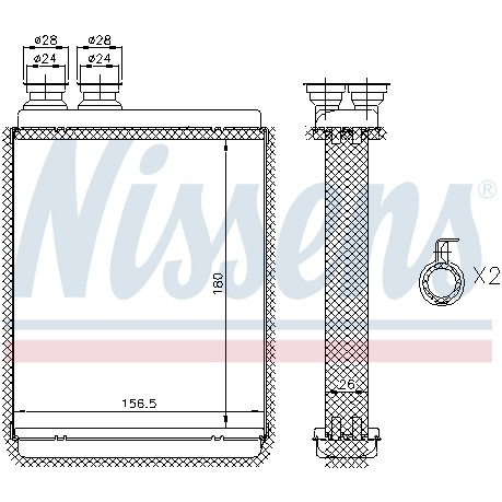 Слика на Ладник за парно NISSENS 72986 за Citroen DS3 Convertible 1.6 BlueHDi 115 - 115 коњи дизел