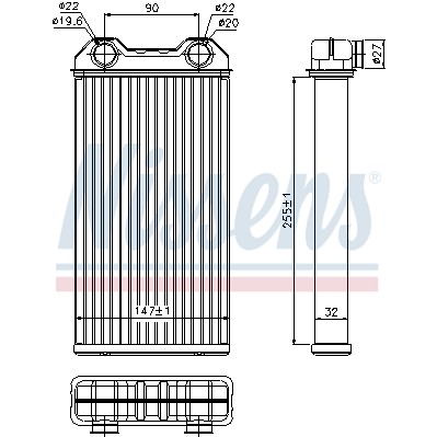 Слика на Ладник за парно NISSENS 73331 за Opel Vivaro Box (F7) 1.9 DTI - 101 коњи дизел