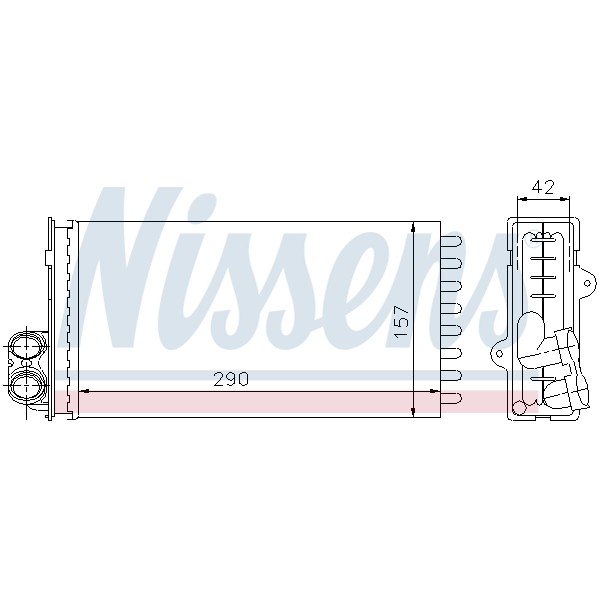 Слика на Ладник за парно NISSENS 73356 за Renault Safrane (B54) 2.5 dT (B548) - 113 коњи дизел