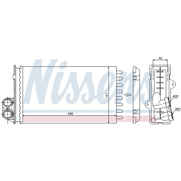 Слика на Ладник за парно NISSENS 73362 за Renault Laguna (B56,556) 1.6 16V (B568, B561) - 107 коњи бензин