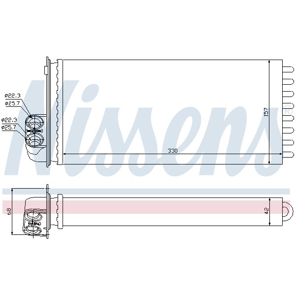 Слика на Ладник за парно NISSENS 73372 за камион Renault Midlum 190.10 - 190 коњи дизел