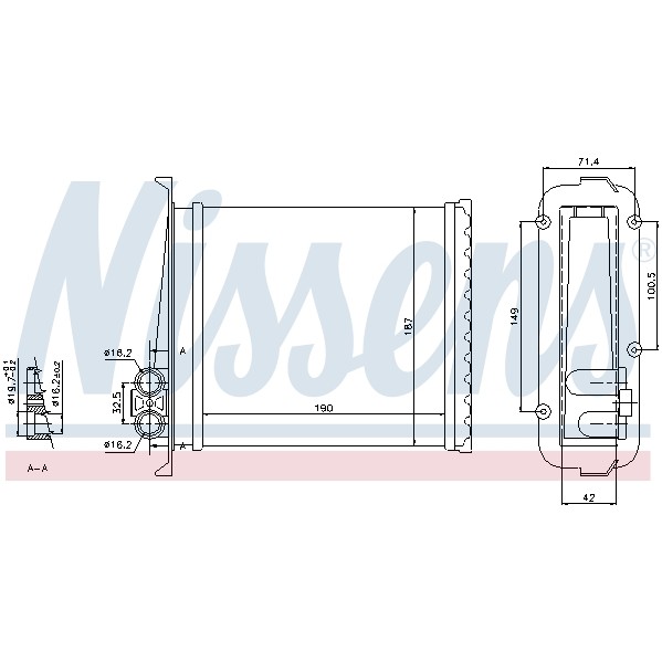 Слика на Ладник за парно NISSENS 73640 за Volvo 850 Station Wagon (LW) 2.0 - 143 коњи бензин