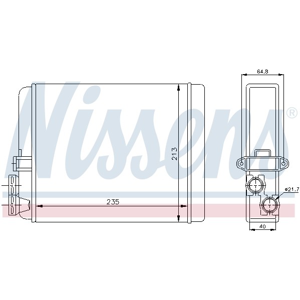 Слика на Ладник за парно NISSENS 73641 за Volvo V70 Estate 2 (P80) 2.4 AWD - 165 коњи бензин