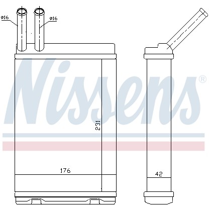 Слика на Ладник за парно NISSENS 73642 за Volvo 940 Estate 2 (945) 2.0 - 121 коњи бензин