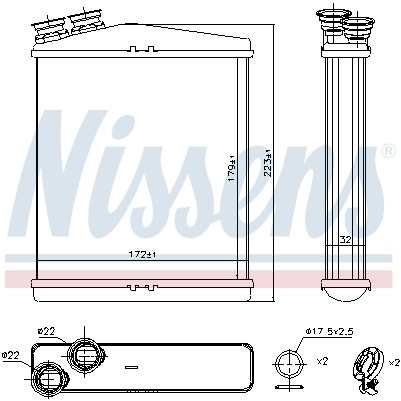 Слика на Ладник за парно NISSENS 73645 за Volvo XC 60 Estate D3 - 150 коњи дизел