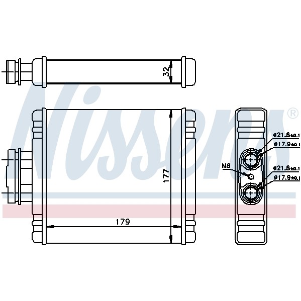 Слика на Ладник за парно NISSENS 73654 за Skoda Fabia Combi (6Y5) 1.4 16V - 100 коњи бензин