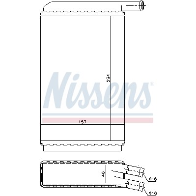 Слика на Ладник за парно NISSENS 73940 за VW Caddy Pickup (14) 1.6 D - 69 коњи дизел