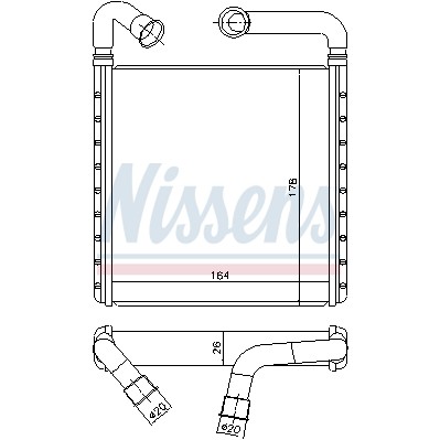 Слика на Ладник за парно NISSENS 73943 за VW Jetta 7 Sportwagon (BA5) 2.0 R 4motion - 290 коњи бензин