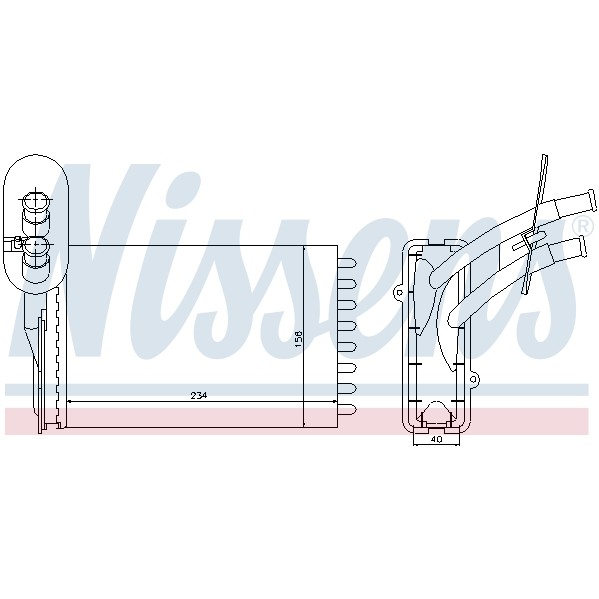 Слика на Ладник за парно NISSENS 73961 за Seat Toledo (1L) 1.6 i - 73 коњи бензин