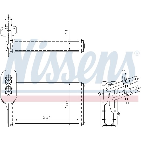 Слика на Ладник за парно NISSENS 73962 за VW Caddy 2 Box (9K9A) 1.7 SDI - 57 коњи дизел