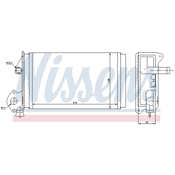 Слика на Ладник за парно NISSENS 73964 за VW Transporter T3 Box 2.1 i - 92 коњи бензин