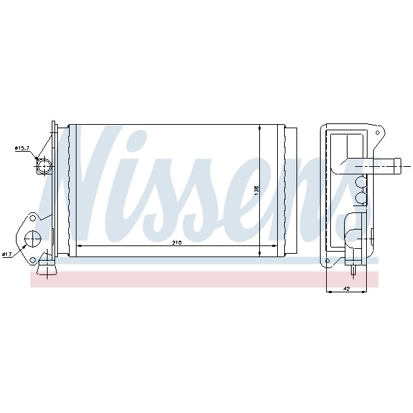 Слика на Ладник за парно NISSENS 73964 за VW Transporter T3 Platform 1.9 - 83 коњи бензин