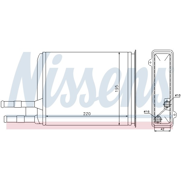 Слика на Ладник за парно NISSENS 73984 за Citroen Jumper BUS 230P 2.0  4x4 - 109 коњи бензин