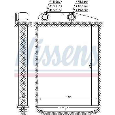 Слика на Ладник за парно NISSENS 73989 за Citroen Jumper Platform 2.2 HDi 100 - 101 коњи дизел