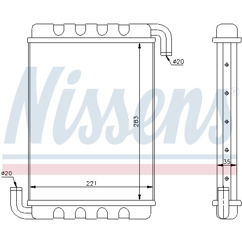 Слика на Ладник за парно NISSENS 75000 за камион Scania 2 Series 112 H/280 - 280 коњи дизел