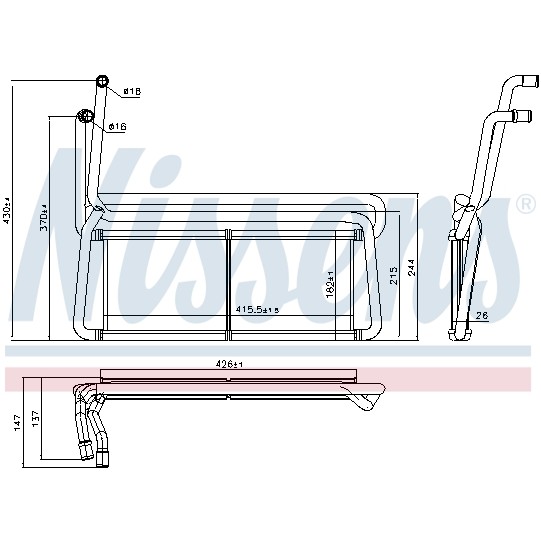 Слика на Ладник за парно NISSENS 75007 за камион Scania P,G,R,T Series G 230, P 230 - 230 коњи дизел